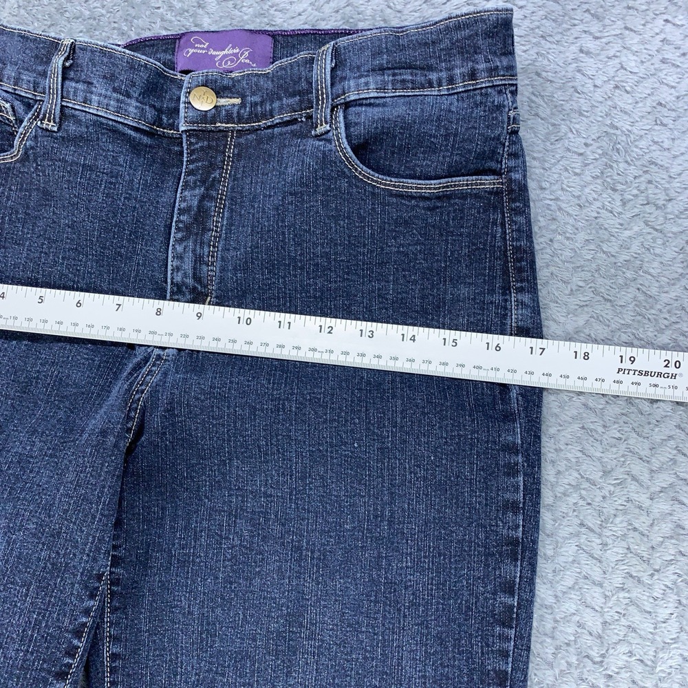 NYDJ Jeans Women's Size 10 Dark Blue Bootcut Lift Tuck USA Made Stretch 30x32 - Picture 8 of 16